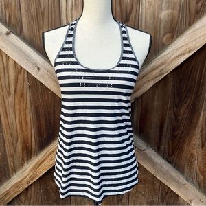 Black and White Striped Lululemon Tank Top